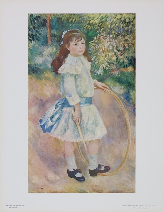 絵画ルノワール 青いドレスの少女 絵画 30 40cm ルノワール レースの