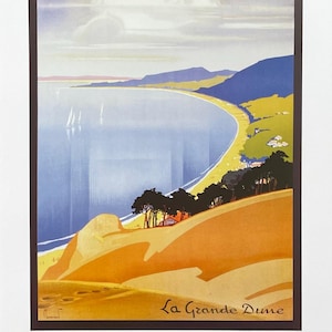 Pyla-Sur-Mer - La Grande Dune - Francia - Turismo francés - Viajes - Publicidad - Impresión de arte decorativo - Cartel de exposición - Reproducción
