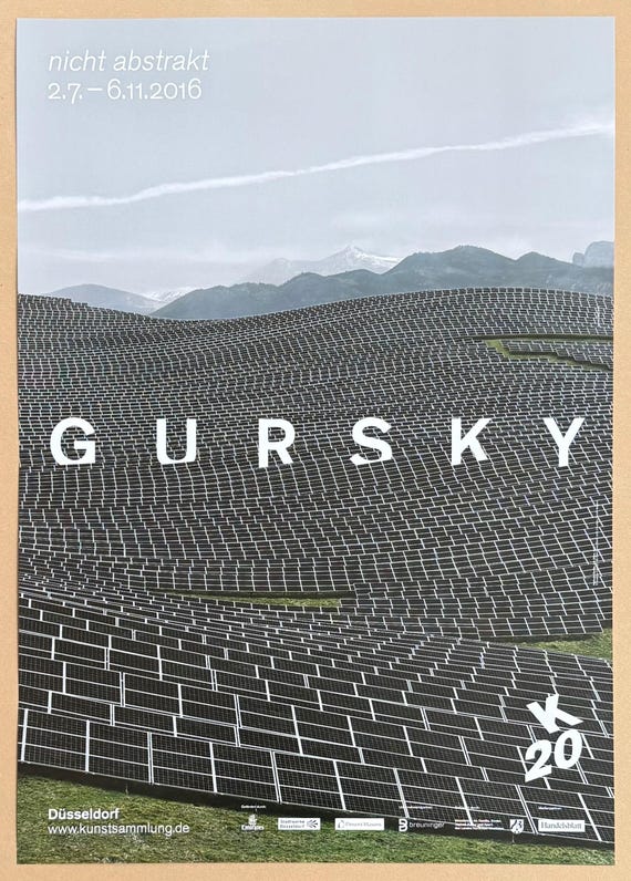 Andreas Gursky Exhibition Poster - Nicht Abstrakt - Museum