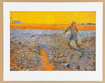 フィンセント・ファン・ゴッホ展ポスター - 夕日と種まき - 美術館