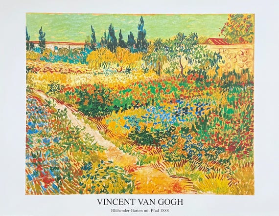 Vincent Van Gogh Exhibition Poster - Blooming Garden With Path