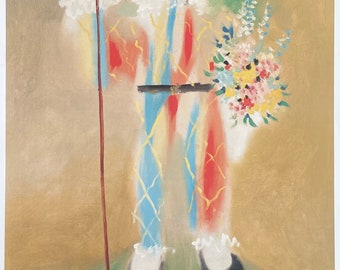 パブロ・ピカソ展ポスター - Le petit Pierrot aux Fleurs - 花を持つ