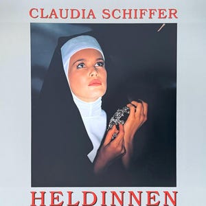 Gunter Sachs exhibition poster - Claudia Schiffer - Super Model - photography - museum artist - art print - 1991