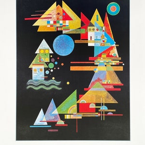 Vassily Kandinsky exhibition poster - Spitzen im Bogen - museum artist - art print - 1999
