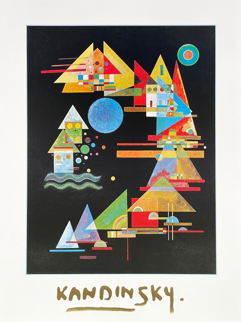 Kandinsky Lettering Vassily Kandinsky Exhibition Poster - Spitzen Im Bogen - Museum Artist ...