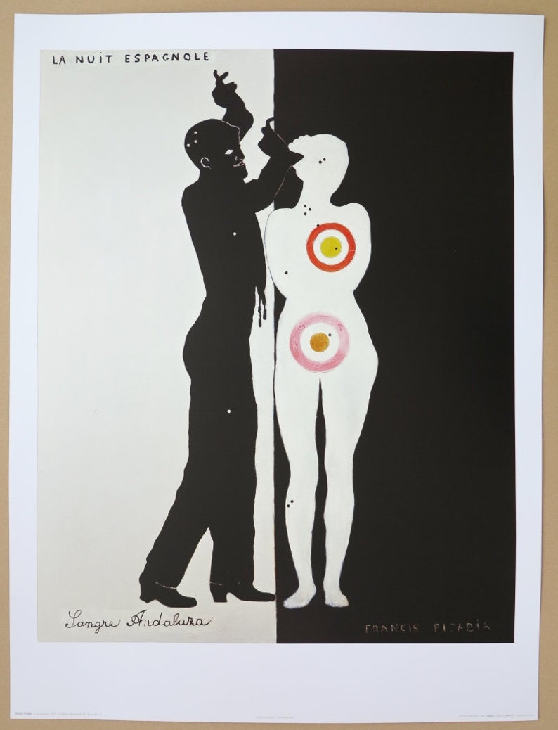 La Nuit Espangnole Francis Picabia exhibition poster figurative museum print French artist