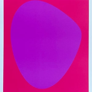 Freyheit exhibition poster - Symptom I - contemporary art - pink - offset lithograph - art print
