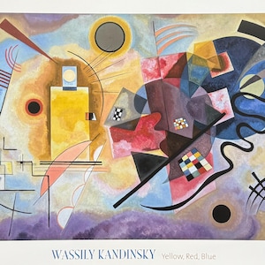 Manifesto della mostra Kandinsky - Rosso, giallo e blu - artista del museo - stampa artistica