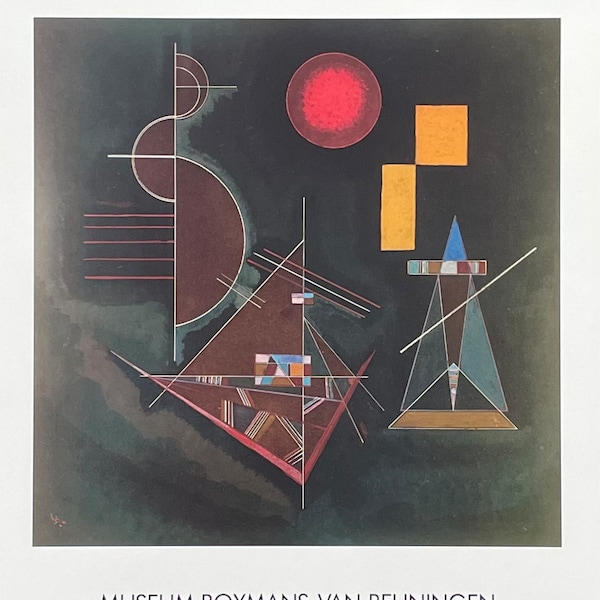 Affiche de l'exposition Kandinsky - Leicht im Schwer - artiste du musée - affiche imprimée d'art - bauhaus - expressionniste abstrait