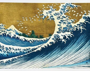 Katsushika Hokusai exhibition poster - Big Wave - museum artist - art print