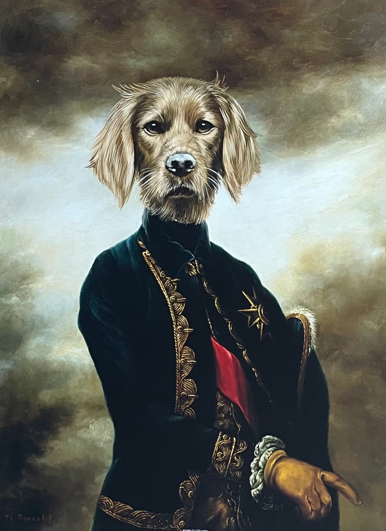 Thierry Poncelet Exhibition Poster - the Marquis - Dog Portrait