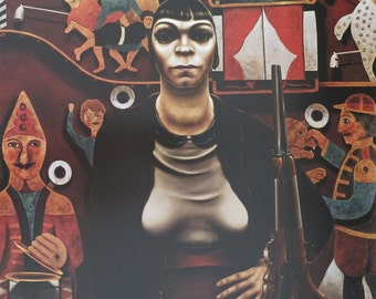 Pyke Koch museum print - Shooting Gallery - magical realism - exhibition poster - offset lithograph