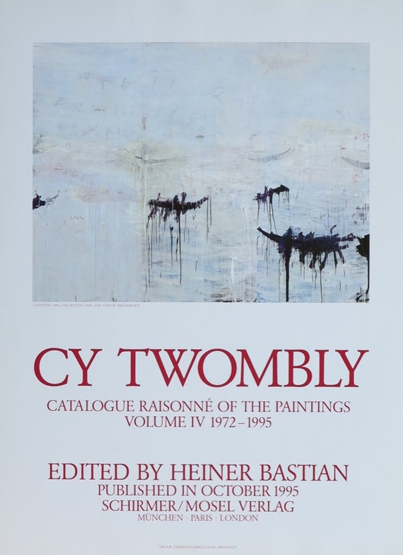 Cy Twombly Exhibition Poster Paintings 1972-1995 Offset - Etsy
