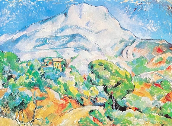 絵画 Mountain Exhibition Paul Cezanne Exhibition Poster - Mountain Sainte-victoire