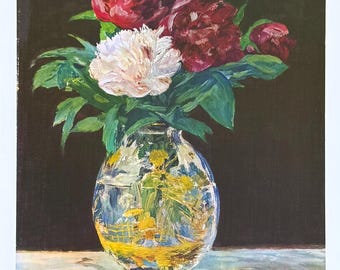 Édouard Manet exhibition poster - Vase with Peonies - museum artist - art print