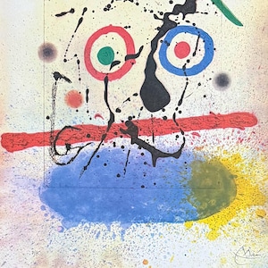 Joan Miro exhibition poster - Collection d&#39;Art - museum artist - art print - 1978