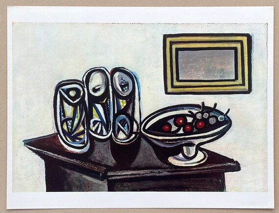 Pablo Picasso Exhibition Poster - Still Life With Cherries