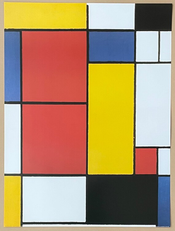 Piet Mondrian Exhibition Poster Composition II Museum Artist Art 