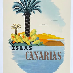 Islas Canarias - Islas Canarias - España - Sol - Viajes - Turismo español - Lámina decorativa - Cartel de exposición