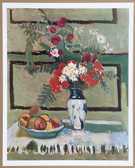 Henri Matisse 花瓶と果物 リトグラフ 額縁入り Henri Matisse 'Red