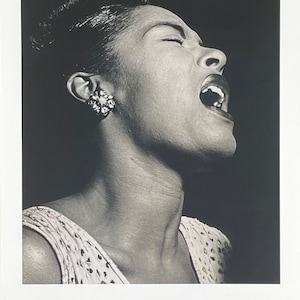 William P Gottlieb exhibition poster - The golden age of jazz - black white photography - music concert trumpet - art print