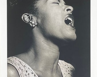 Cartel de la exposición de William P Gottlieb - La edad de oro del jazz - fotografía en blanco y negro - concierto de música - trompeta - impresión artística