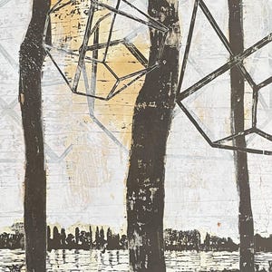 Cartaz da exposição Anselm Kiefer - O Reno - artista do museu - impressão de arte