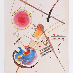 Manifesto della mostra di Kandinsky - Archivio Bauhaus - Artista del museo - Stampa artistica - 1988