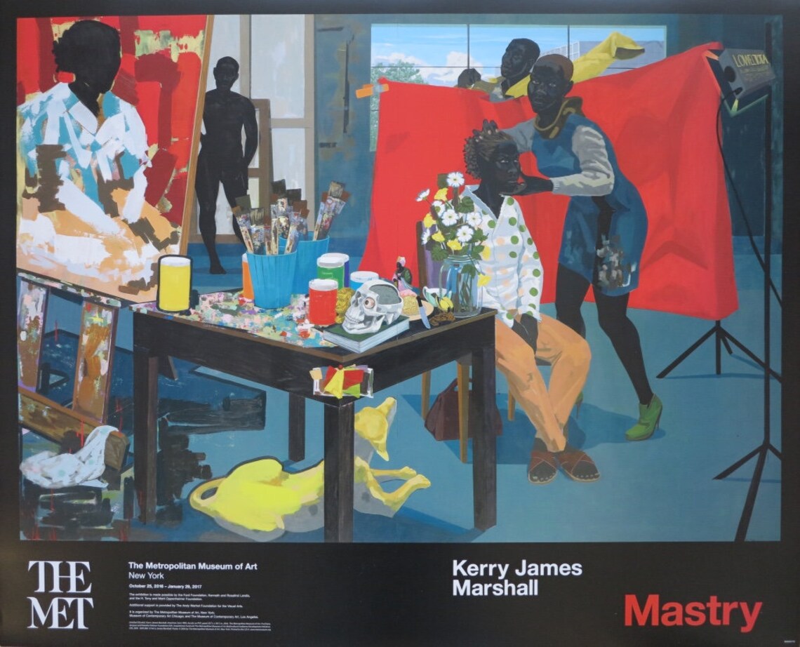 Kerry James Marshall Exhibition Poster Mastry Metropolitan Etsy