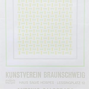 Antonio Calderara exhibition poster - Kunstverein Braunchsweig - museum artist - art print - Italian artist - 1976