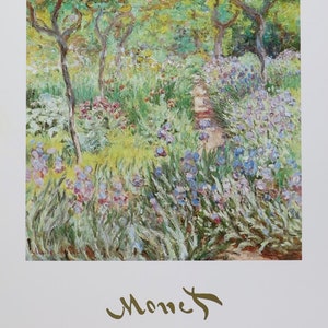 Claude Monet exhibition poster - The garden of Monet in Giverny - impressionist - flowers - romantic - museum print