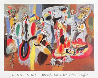 Cartel de la exposición de Arshile Gorky - El hígado es la cresta del gallo - artista del museo - impresión artística - expresionismo abstracto