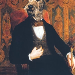 Thierry Poncelet exhibition poster Monsieur dog portrait museum artist art print Belgian artist image 1