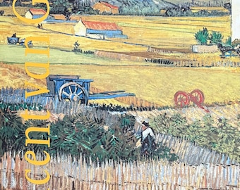 Vincent van Gogh exhibition poster- French Landscape - museum artist - art print - 1990