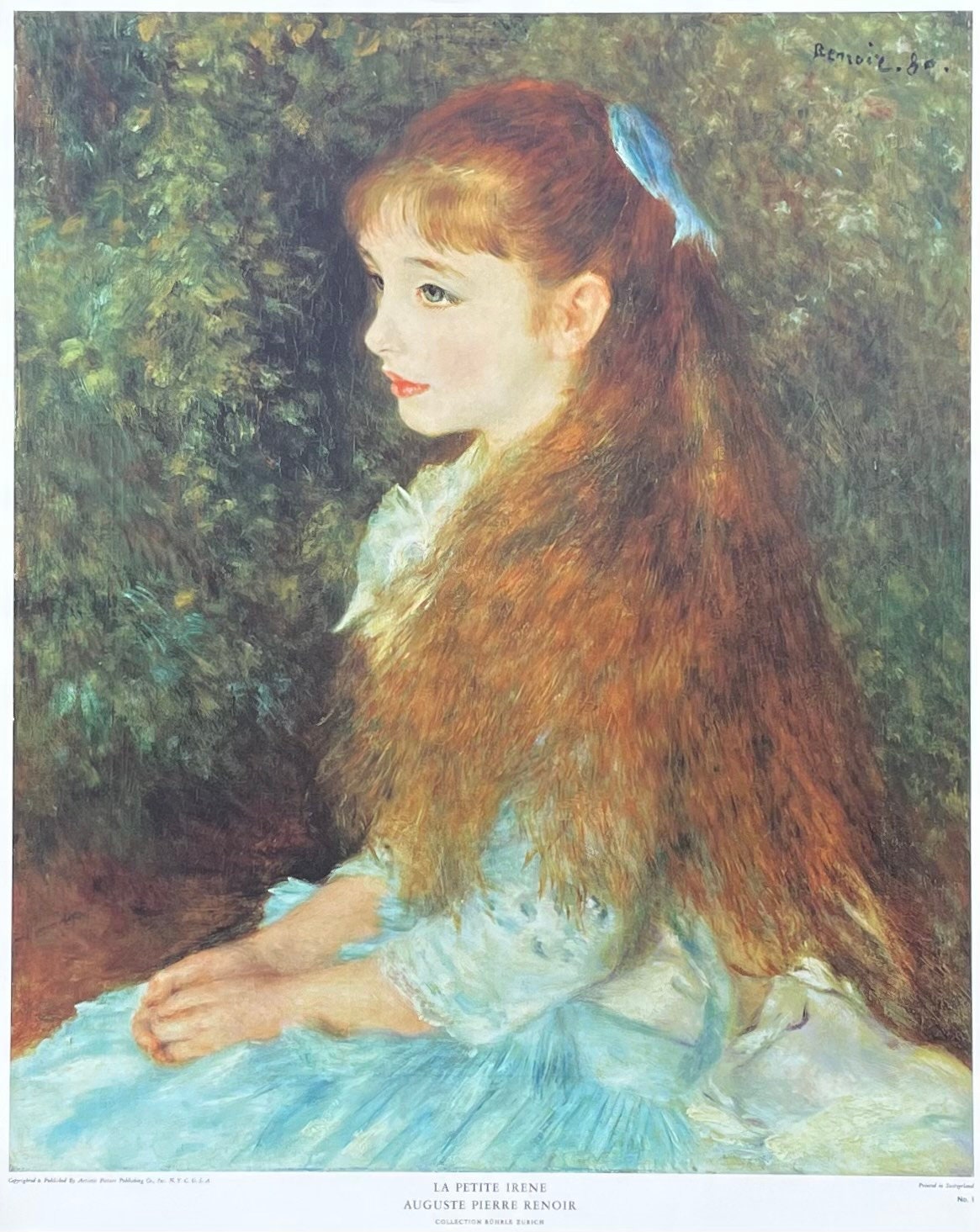 Pierre Auguste Renoir Exhibition Poster - La Petite Irene - Female