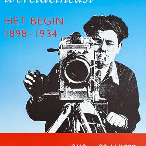 Movie history - international director Joris Ivens - Dutch documentary film maker -  exhibition poster - camera cinema - a tale of the wind