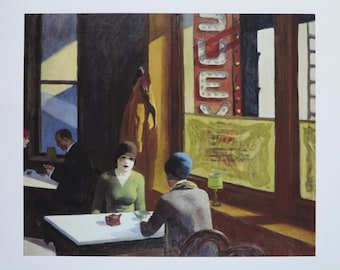 Edward Hopper exhibition poster - Chop suey - museum artist - art print - New York - offset lithograph - restaurant