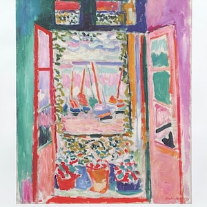 Manifesto della mostra Henri Matisse - La finestra - Collioure - natura morta - fiori - stanza - Arte francese - artista del museo - stampa artistica