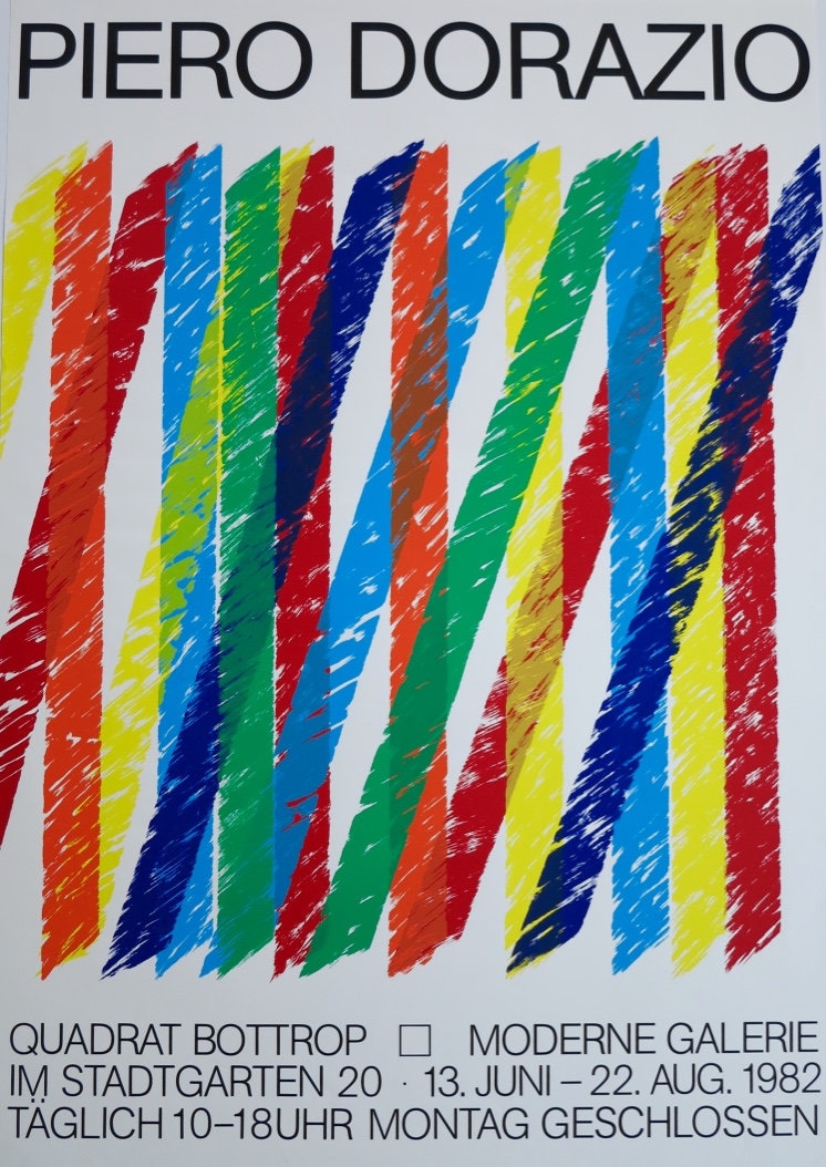 Piero Dorazio ポスター Piero Dorazio Exhibition Poster - Untitled - Italian Artist