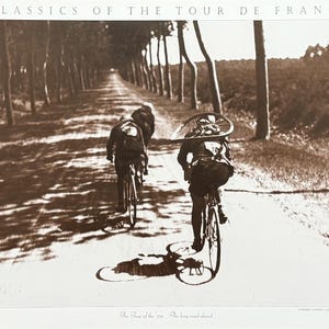 Tour de France exhibition poster - The Tour of the 20s - The long road ahead - decorative art - black white photography - art print