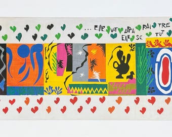 アンリ・マティス展ポスター - 紫色のローブとアネモネ - 静物画