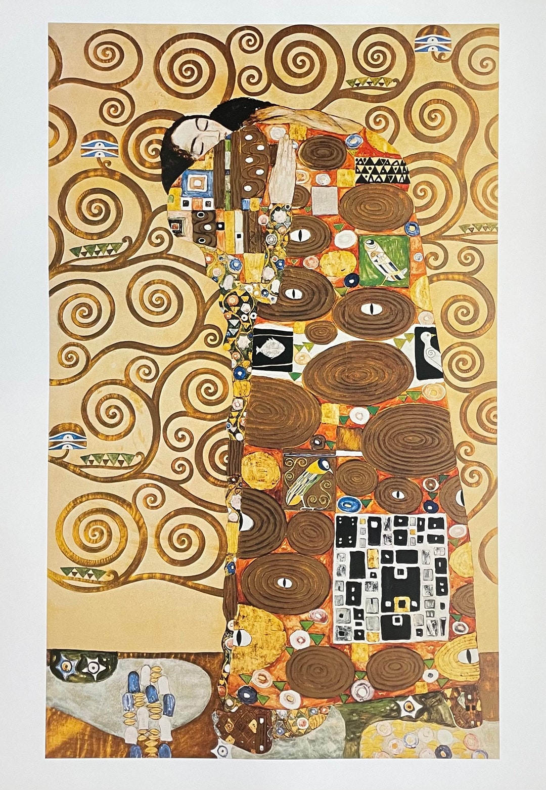 Gustav Klimt Exhibition Poster Fulfillment Gold Dress Etsy