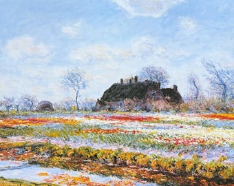 クロード・モネ作「サッセンハイムのチューリップ畑」展ポスター
