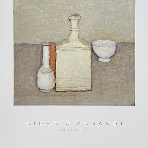 Affiche de l'exposition Giorgio Morandi - Nature morte, 1957 - Peintre italien - artiste du musée - Reproduction d'art