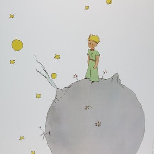 Cartel de la exposición de Antoine de Saint-Exupery - El principito - El pequeño príncipe - libro infantil - artista del museo - impresión artística - excelente
