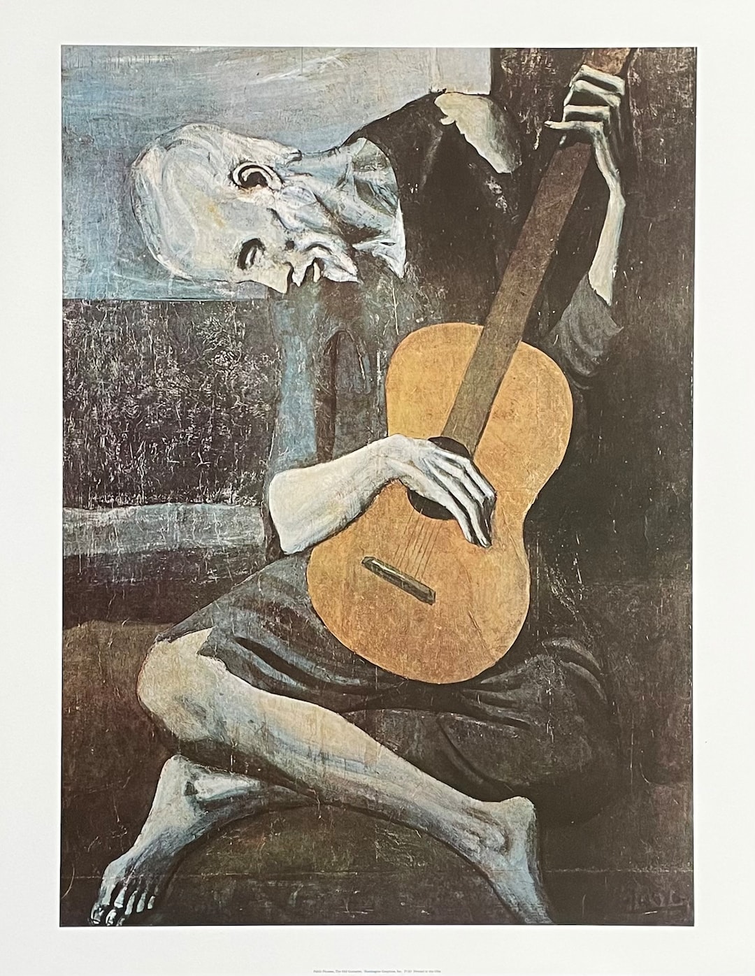 Pablo Picasso Exhibition Poster the Old Guitarist Museum Artist Art ...