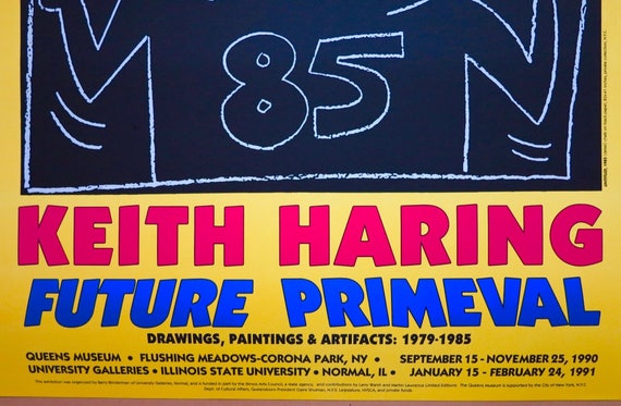 Keith HARING Future Primeval Subway Drawings Original 1990 Poster