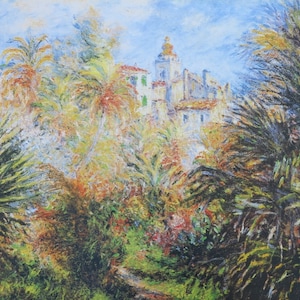 Claude Monet exhibition poster - Gardens of Bordighera - impressionist - museum artist - large art print