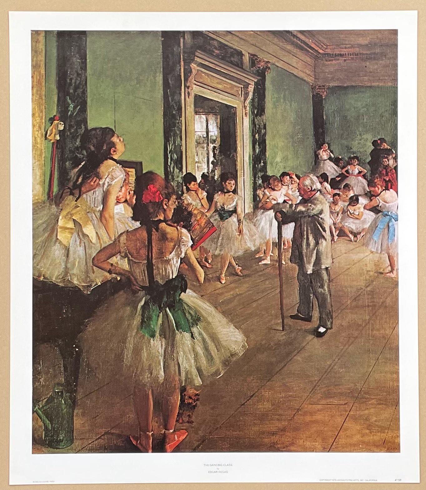 Degas vintage ART poster【踊り子】 Edgar Degas Exhibition Poster - the Dancing Class - Museum Artist