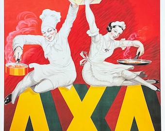AXA - Margarine exhibition poster - Butter - kitchen art - French advertisement - art print - offset litho - restaurant - breakfast